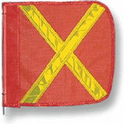 Heavy Duty Flag, 16"x16" Orange w/ Yellow X