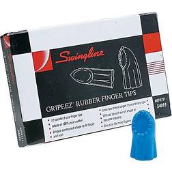 Swingline Gripeez Finger Tips, 11-1/2, Medium, Blue, 1/Dozen