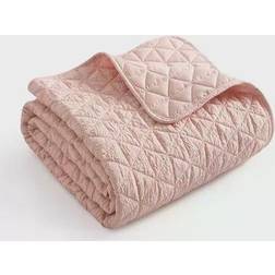 Levtex Home Homthreads Rowan Quilted Blankets Pink (152.4x127)