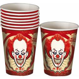 Horror-Shop Clown Party Becher 8 Stück für Halloween