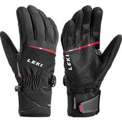 Leki Progressive Tune S Boa LT Ski Gloves - Black/Red