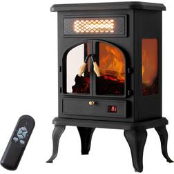 selectric Freestanding Portable Electric Fireplace Heater Stove w/ Remote