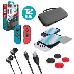 Armor3 Travel Kit 12 in 1 Accessory Bundle for Nintendo Switch & Switch OLED