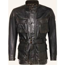 Belstaff Black Legacy Trialmaster Panther Leather Jacket Antique Black IT