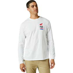 Fox Racing Herren Langärmliges Premium-t-shirt Honda Wing T Shirt, Optic White