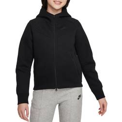 Nike Girls' Sportswear Tech Fleece Full-Zip Hoodie Black/Black/Black