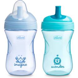 Chicco Sport Spout Trainer Sippy Cup 9oz. 9m 2pk in Pale Blue/Teal
