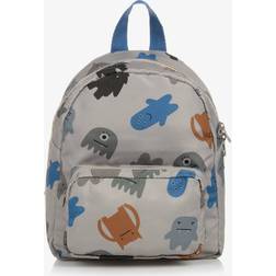 Liewood Grey Canvas Monster Backpack 29Cm
