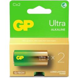 GP Batteries Ultra Alkaline Size C, LR14, 1.5V, 2-pack