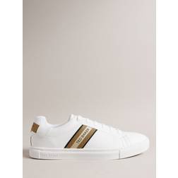 Ted Baker Trilobw Cupsole Leather Blend Trainers, White/Gold