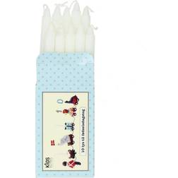 Kids by Friis Birthday Candles White 10-pack