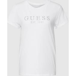 Guess Eco 1981 Crystal Logo Tee White