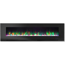Cambridge Outdoor Living CAM60WMEF-1BLK 60' Color Changing Wall Mount Fireplace With Crystals