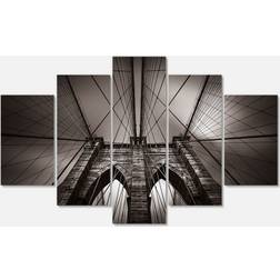 Design Art Brooklyn Bridge New York City USA 5 Photographic Print on Wrapped Wall Decor