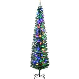 Homcom 7ft Tall Pencil Prelit Artificial Holiday Christmas Tree