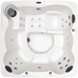 Inflatable Hot Tub and Garden Spas 5-Person 51-Jet Acrylic Brown/White