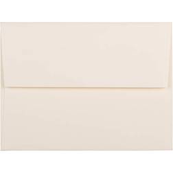 Jam Paper A2 Strathmore Invitation Envelopes 4 3/8 x 5 3/4 Natural White Wove 25/Pack