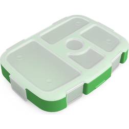 Bentgo KidsTraywithTransparentCove -Reusabl,BP-Fre,5-CompartmentMealPrepContainerwithBuil-InPortionControlforHealth,A-HomeMeal &O-th-GoLunche Gree