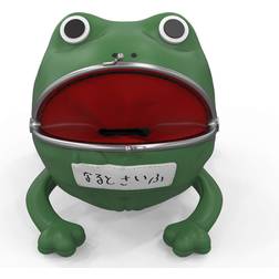 Gama-chan Replica Frog Coin Bank Gray/Green/Red