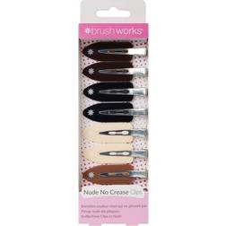 Brushworks Nude No Crease Hair Clips Pack of 8