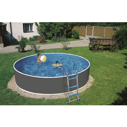 BWT myPool Splash Stahlwand-Pool, rund, Sandfilter, Stahlrohrleiter, grau