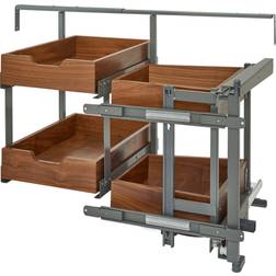 Rev-A-Shelf Ras-499-18-Rwn Ras Right Handed Pull Out 2 Tier Blind Corner Kitchen Cabinet