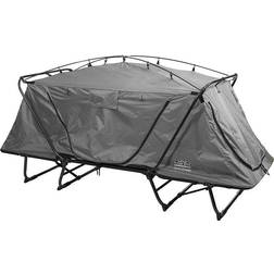 Kamp-Rite Oversize Tent Cot Folding Outdoor Camping Hiking Sleeping Bed, Gray