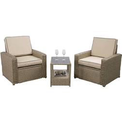 Furniture One 3 Wicker Bistro Set Armchair