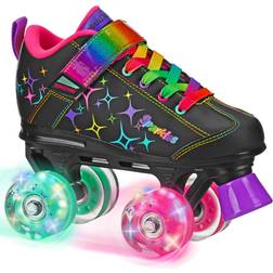 Roller Derby Sparkles Lighted Skates Black/Rainbow