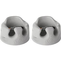 Bumbo infant soft foam floor seat with 3 point adjustable harness, gray 2 pack