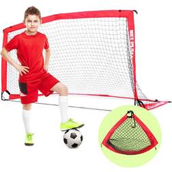 Net Playz 3-Foot Portable Soccer Goal, Red