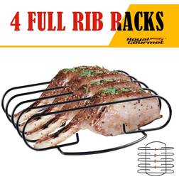 Royal Gourmet bbq rib rack non-stick standing rib holder 4 racks