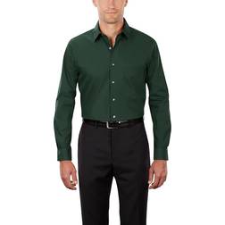 Van Heusen Men's Regular Fit Poplin Dress Shirt - Dark Leaf