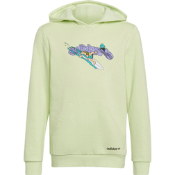 adidas Kid's Graphic Stoked Beach Hoodie - Almost Lime (HF7436)