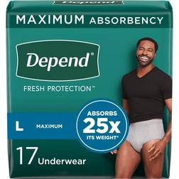 Depend fit-flex incontinence underwear for men maximum absorbency