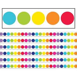 Schoolgirl Style straight border 3" x 216' rainbow big dots cd-108342-6