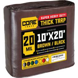 Core Tarps Brown/Black 20Mil 10 x 20 Tarp, CT-702-10X20, CT-702-10x20