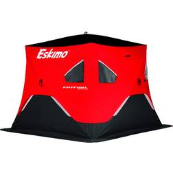 Eskimo FatFish FF949IG Pop-Up Portable Shelter, Insulated, Red, Grey Interior 3-Person to 4-Person