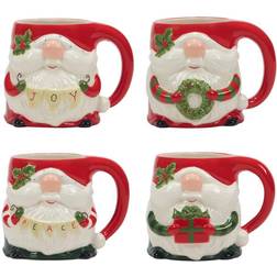 Certified International Christmas Gnomes 16 oz.3-D Mugs Cup