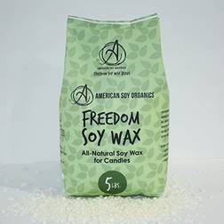 American soy organics 5 lb freedom soy wax beads for candle making candles