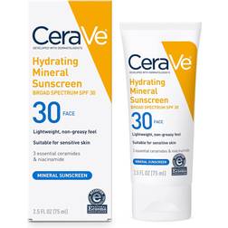 CeraVe Hydrating Mineral Sunscreen Face Lotion SPF30 2.5fl oz