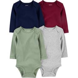 Carter's Baby L/S Bodysuits 4-pack - Solid Multi