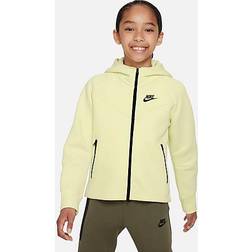Nike Girls' Sportswear Tech Fleece Full-Zip Hoodie Luminous Green/Black/Black