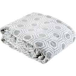 Westerly electric heated throw blanket, hexagon gray