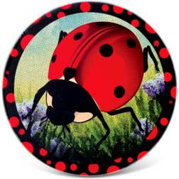 Global CoTa Red & Black Ladybug Ceramic Trivet