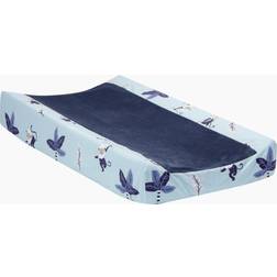Lambs & Ivy Jungle Party Blue Monkey/Palm Tree Changing Pad Cover Blue