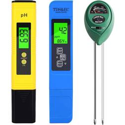 Ph meter, tds ppm meter, soil ph tester, ph/ec digital kit, 3 pack