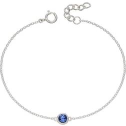 John Greed September Birthstone Bracelet - Silver/Blue
