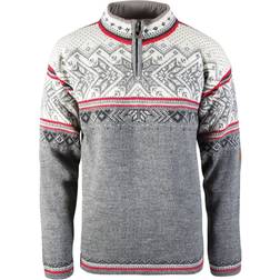 Dale of Norway Vail Sweater - Smoke/Raspberry/Off White