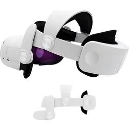 Alpha Digital Meta Quest 2 Head Strap Replacement-Adjustable/Comfortable/Lightweight White White